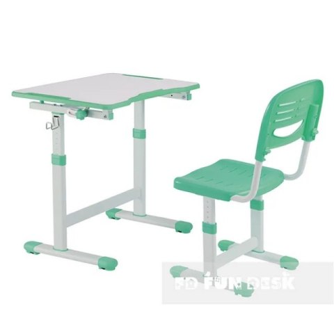 Fun Desk dziecięce Piccolino II Green BIURKO+KRZESŁO regulowane