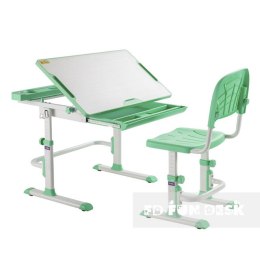 Fun Desk Disa Green BIURKO+KRZESŁO regulowane zieone