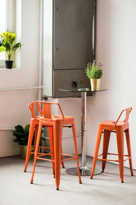 D2.DESIGN Hoker Paris Back short 75cm pomarańczowy insp. Tolix D2.DESIGN Hoker Paris Back short 75cm pomarańczowy insp. Tolix