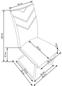 Halmar K224 krzesło na płozach Popiel/Chrom ekoskóra+stal Halmar K224 krzesło na płozach Popiel/Chrom ekoskóra+stal