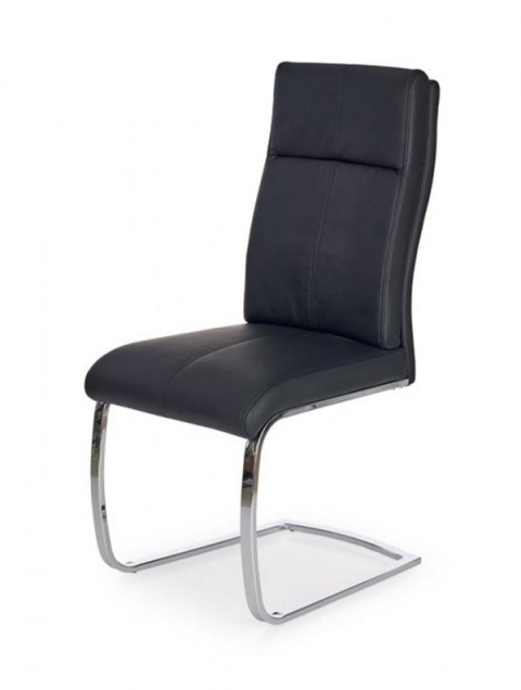 Halmar K231 krzesło na płozach czarny ekoskóra/stal chromowana Halmar K231 krzesło na płozach czarny ekoskóra/stal chromowana