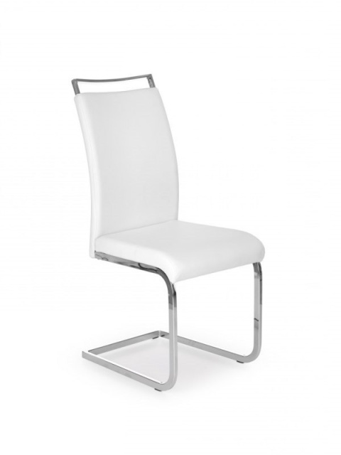 Halmar K250 krzesło na płozach ekoskóra biały/chrom Halmar K250 krzesło na płozach ekoskóra biały/chrom