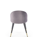Halmar K315 krzesło nogi metal - czarny / złoty, tapicerka - c. popiel tkanina