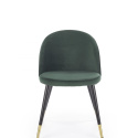 Halmar K315 krzesło nogi - czarny / złoty, tapicerka - c. zielony