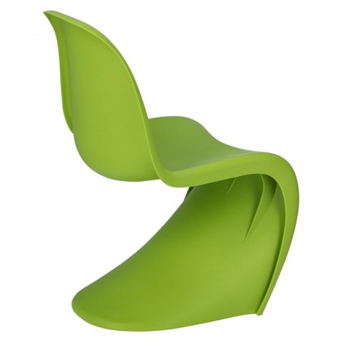 D2.DESIGN Krzesło Balance tworzywo PP zielone, kształt litery S, można sztaplować D2.DESIGN Krzesło Balance tworzywo PP zielone, kształt litery S, można sztaplować