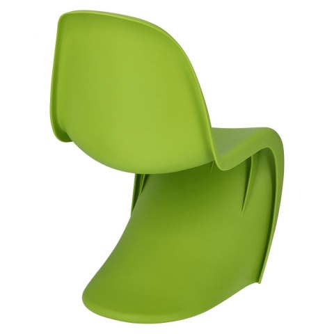 D2.DESIGN Krzesło Balance tworzywo PP zielone, kształt litery S, można sztaplować D2.DESIGN Krzesło Balance tworzywo PP zielone, kształt litery S, można sztaplować