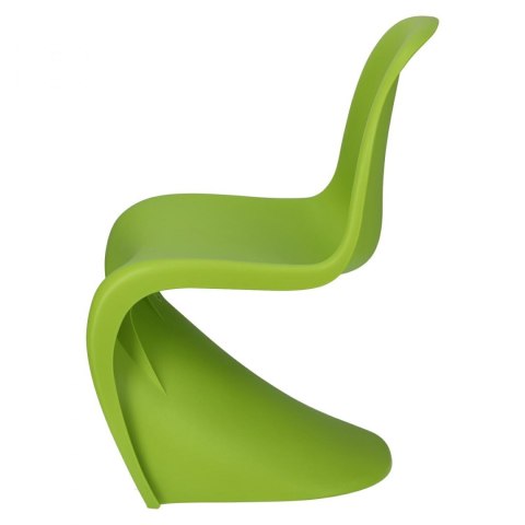 D2.DESIGN Krzesło Balance tworzywo PP zielone, kształt litery S, można sztaplować D2.DESIGN Krzesło Balance tworzywo PP zielone, kształt litery S, można sztaplować