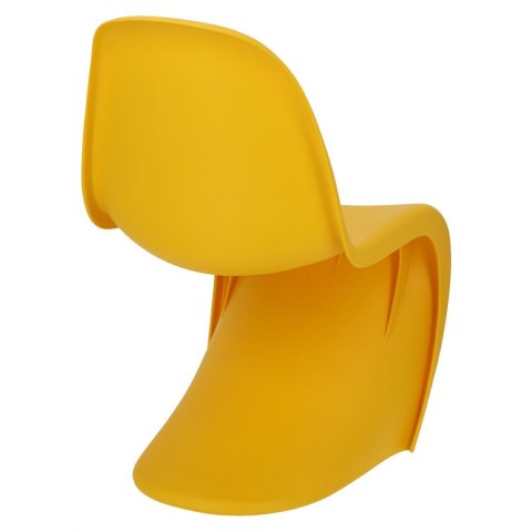 D2.DESIGN Krzesło Balance PP żółte tworzywo można sztaplować w kształcie litery S stabilne i wygodne D2.DESIGN Krzesło Balance PP żółte tworzywo można sztaplować w kształcie litery S stabilne i wygodne