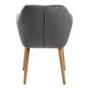 ACTONA Krzesło Emilia Velvet dark grey ACTONA Krzesło Emilia Velvet dark grey
