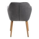 ACTONA Krzesło Emilia Velvet dark grey