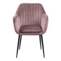 ACTONA Krzesło Emilia Velvet dusty rose/black ACTONA Krzesło Emilia Velvet dusty rose/black