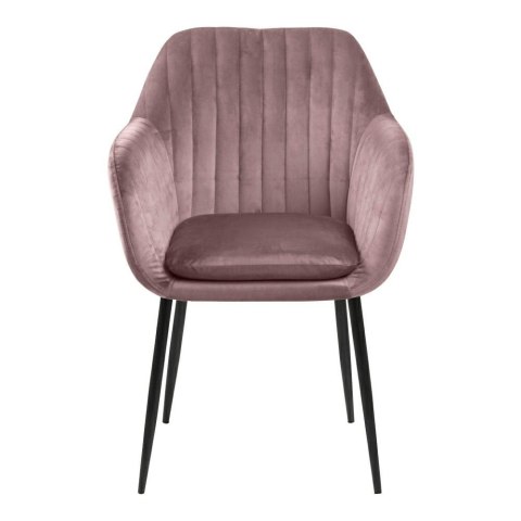 ACTONA Krzesło Emilia Velvet dusty rose/black ACTONA Krzesło Emilia Velvet dusty rose/black