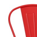 KRZESŁO Paris D2.DESIGN CZERWONE inspirowane Tolix metal malowany MOŻNA SZTAPLOWAĆdo domu i lokalu