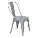 D2.DESIGN Krzesło Paris szare metalowe inspirowane Tolix można sztaplować do restauracji kuchni jadalni D2.DESIGN Krzesło Paris szare metalowe inspirowane Tolix można sztaplować do restauracji kuchni jadalni