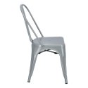 D2.DESIGN Krzesło Paris szare metalowe inspirowane Tolix można sztaplować do restauracji kuchni jadalni D2.DESIGN Krzesło Paris szare metalowe inspirowane Tolix można sztaplować do restauracji kuchni jadalni
