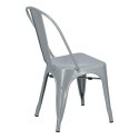 D2.DESIGN Krzesło Paris szare metalowe inspirowane Tolix można sztaplować do restauracji kuchni jadalni D2.DESIGN Krzesło Paris szare metalowe inspirowane Tolix można sztaplować do restauracji kuchni jadalni