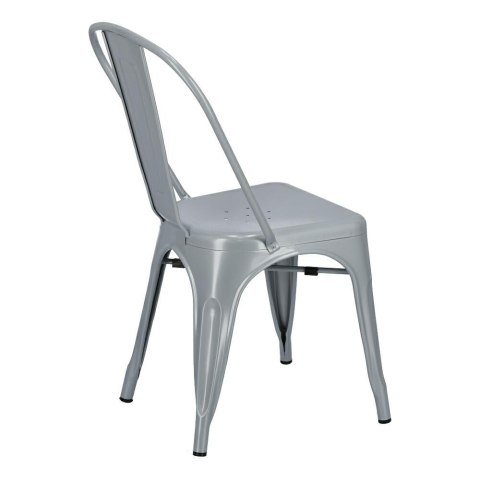 D2.DESIGN Krzesło Paris szare metalowe inspirowane Tolix można sztaplować do restauracji kuchni jadalni D2.DESIGN Krzesło Paris szare metalowe inspirowane Tolix można sztaplować do restauracji kuchni jadalni