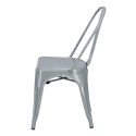 D2.DESIGN Krzesło Paris szare metalowe inspirowane Tolix można sztaplować do restauracji kuchni jadalni D2.DESIGN Krzesło Paris szare metalowe inspirowane Tolix można sztaplować do restauracji kuchni jadalni
