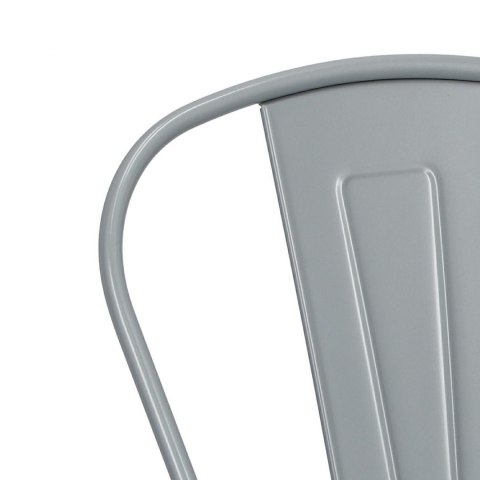 D2.DESIGN Krzesło Paris szare metalowe inspirowane Tolix można sztaplować do restauracji kuchni jadalni D2.DESIGN Krzesło Paris szare metalowe inspirowane Tolix można sztaplować do restauracji kuchni jadalni