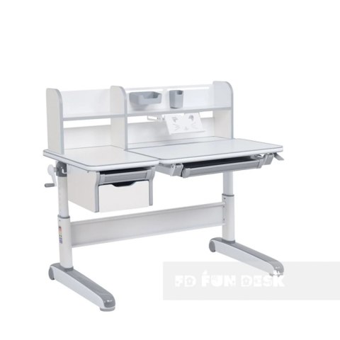 Fun Desk Libro Grey biurko regulowane białe szare Fun Desk Libro Grey biurko regulowane białe szare