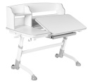 Fun Desk Amare II Grey biurko regulowane białe szare