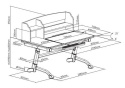 Fun Desk Amare II Grey biurko regulowane białe szare Fun Desk Amare II Grey biurko regulowane białe szare