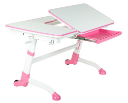 Fun Desk Amare Pink biurko regulowane białe różowe