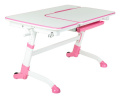 Fun Desk Amare Pink biurko regulowane białe różowe