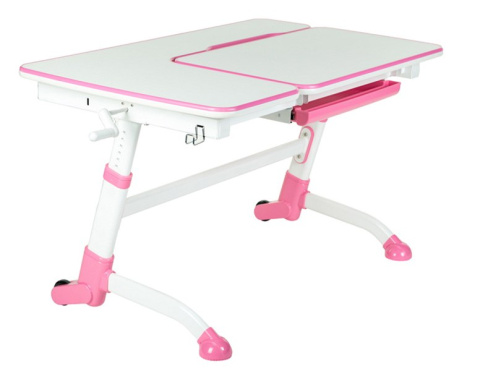 Fun Desk Amare Pink biurko regulowane białe różowe Fun Desk Amare Pink biurko regulowane białe różowe