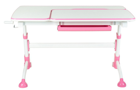 Fun Desk Amare Pink biurko regulowane białe różowe Fun Desk Amare Pink biurko regulowane białe różowe