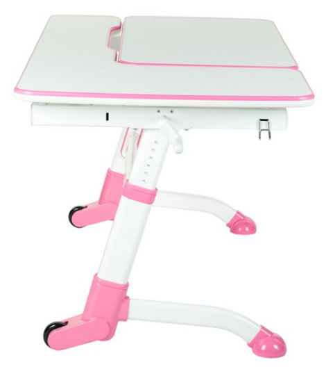 Fun Desk Amare Pink biurko regulowane białe różowe Fun Desk Amare Pink biurko regulowane białe różowe