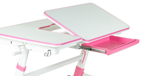 Fun Desk Amare Pink biurko regulowane białe różowe Fun Desk Amare Pink biurko regulowane białe różowe