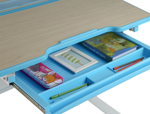 Fun Desk Biurko dziecięce Lavoro L Blue regulowane białe niebieskie Fun Desk Biurko dziecięce Lavoro L Blue regulowane białe niebieskie