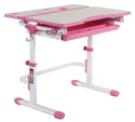 Fun Desk Biurko dziecięce Lavoro L Pink regulowane białe różowe dla dziewczynki Fun Desk Biurko dziecięce Lavoro L Pink regulowane białe różowe dla dziewczynki