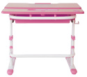 Fun Desk Biurko dziecięce Lavoro L Pink regulowane białe różowe dla dziewczynki Fun Desk Biurko dziecięce Lavoro L Pink regulowane białe różowe dla dziewczynki