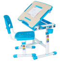 Fun Desk dziecięce Bambino Blue BIURKO+KRZESŁO regulowane