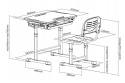 Fun Desk dziecięce Bambino Blue BIURKO+KRZESŁO regulowane Fun Desk dziecięce Bambino Blue BIURKO+KRZESŁO regulowane
