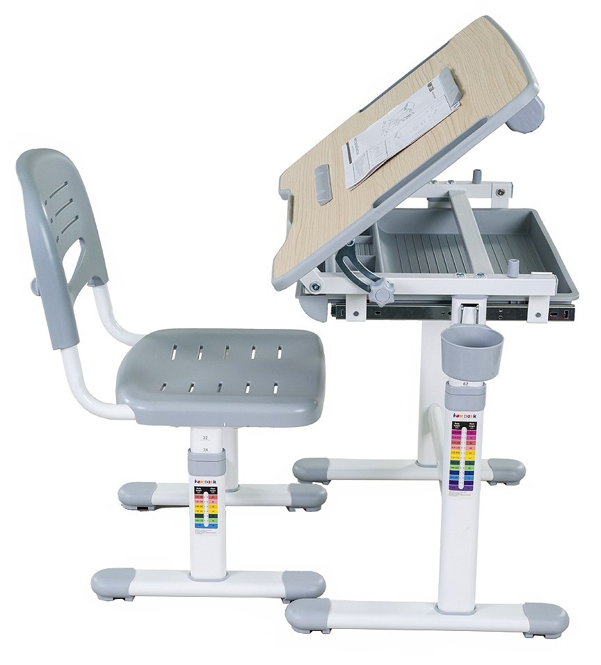 Fun Desk dziecięce Bambino Grey BIURKO+KRZESŁO regulowane Fun Desk dziecięce Bambino Grey BIURKO+KRZESŁO regulowane