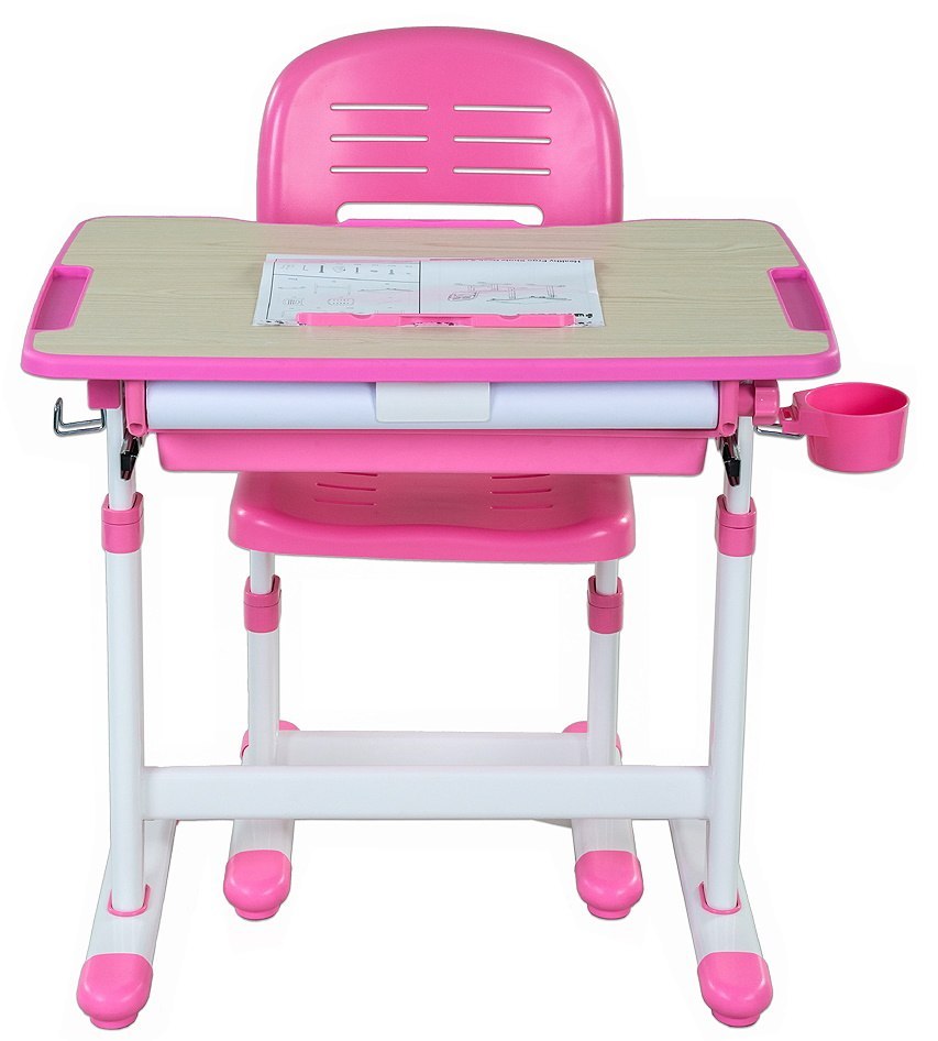 Fun Desk dziecięce Bambino Pink BIURKO+KRZESŁO regulowane Fun Desk dziecięce Bambino Pink BIURKO+KRZESŁO regulowane