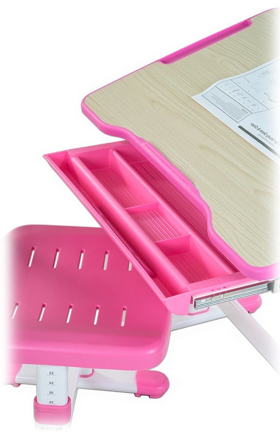 Fun Desk dziecięce Bambino Pink BIURKO+KRZESŁO regulowane Fun Desk dziecięce Bambino Pink BIURKO+KRZESŁO regulowane