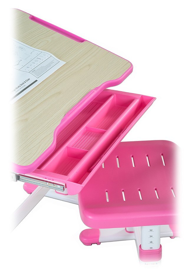 Fun Desk dziecięce Bambino Pink BIURKO+KRZESŁO regulowane Fun Desk dziecięce Bambino Pink BIURKO+KRZESŁO regulowane