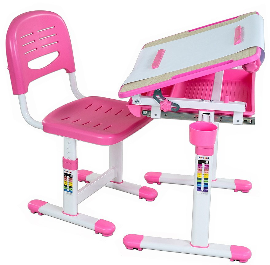 Fun Desk dziecięce Bambino Pink BIURKO+KRZESŁO regulowane Fun Desk dziecięce Bambino Pink BIURKO+KRZESŁO regulowane