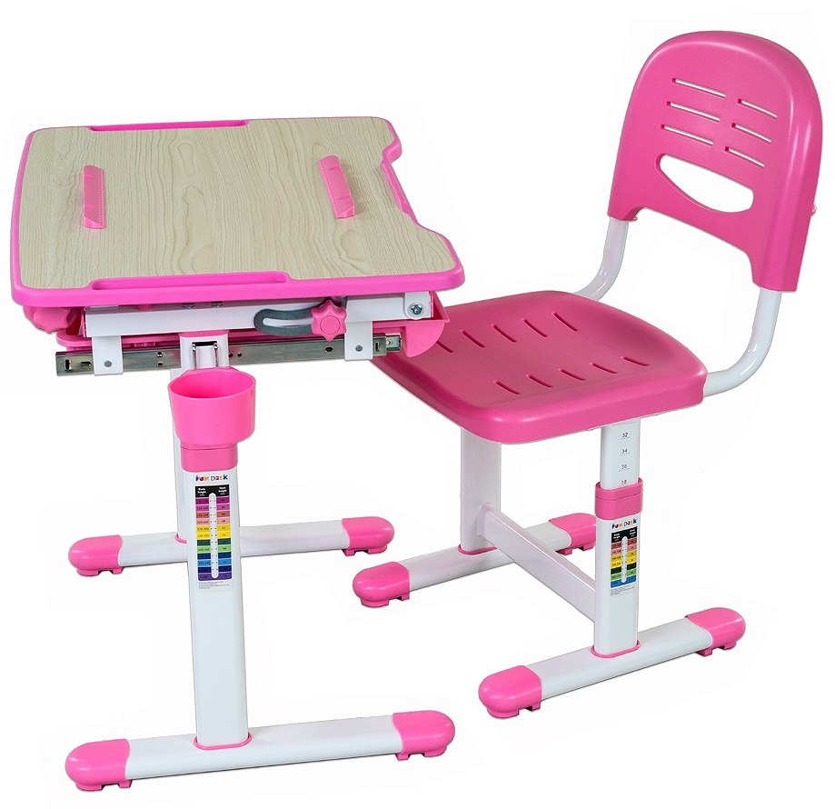Fun Desk dziecięce Bambino Pink BIURKO+KRZESŁO regulowane Fun Desk dziecięce Bambino Pink BIURKO+KRZESŁO regulowane