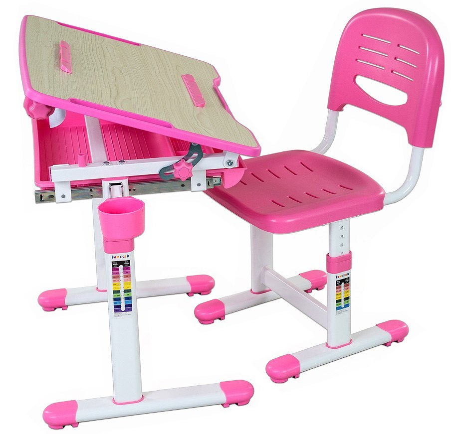Fun Desk dziecięce Bambino Pink BIURKO+KRZESŁO regulowane Fun Desk dziecięce Bambino Pink BIURKO+KRZESŁO regulowane