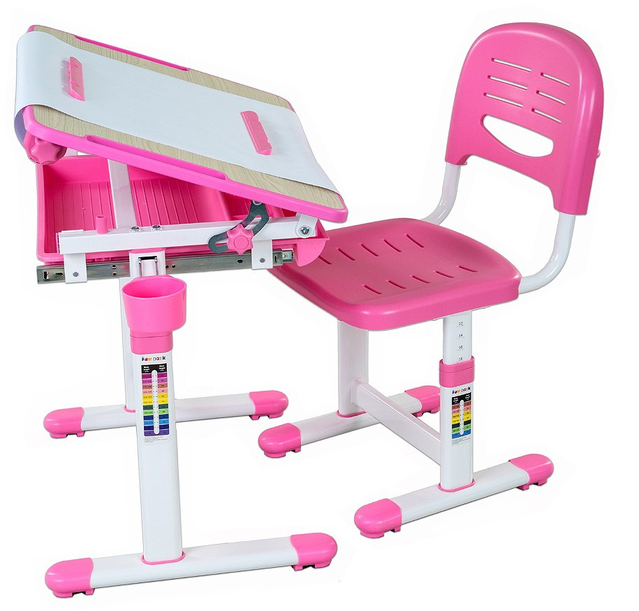Fun Desk dziecięce Bambino Pink BIURKO+KRZESŁO regulowane Fun Desk dziecięce Bambino Pink BIURKO+KRZESŁO regulowane