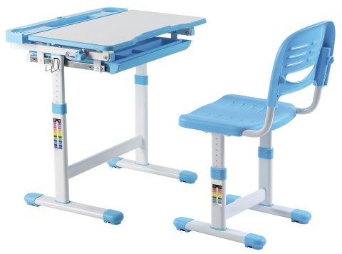 Fun Desk dziecięce Cantare Blue BIURKO+KRZESŁO regulowane niebieskie Fun Desk dziecięce Cantare Blue BIURKO+KRZESŁO regulowane niebieskie