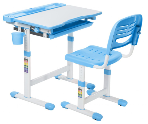 Fun Desk dziecięce Cantare Blue BIURKO+KRZESŁO regulowane niebieskie Fun Desk dziecięce Cantare Blue BIURKO+KRZESŁO regulowane niebieskie