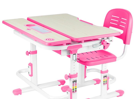 Fun Desk dziecięce Lavoro Pink BIURKO+KRZESŁO regulowane Fun Desk dziecięce Lavoro Pink BIURKO+KRZESŁO regulowane