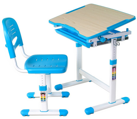 Fun Desk dziecięce Piccolino Blue BIURKO+KRZESŁO regulowane