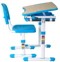 Fun Desk dziecięce Piccolino Blue BIURKO+KRZESŁO regulowane